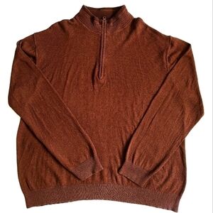 Woolrich brown quarter-Zip pullover sweater